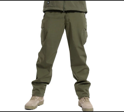 Tactical Pants Soft Shell Fleece Cargo Pants Men Hunting Pants Camouflage  Pant Casual Trousers Unisex Waterproof