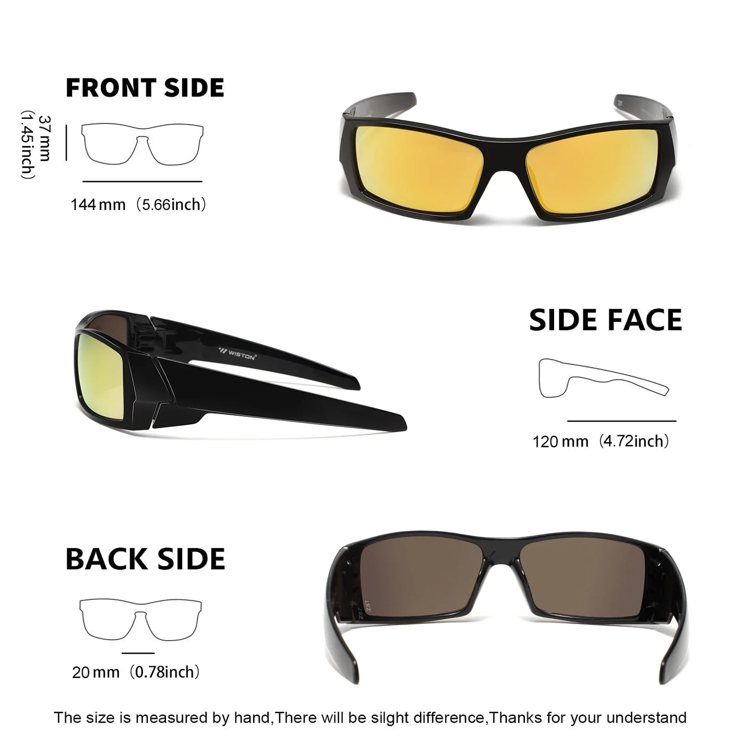 Z87 Polarized Sunglasses Men Women Wrap Around Sport Driving UV400 Retro Vintage Shield Safety Glasses 8231