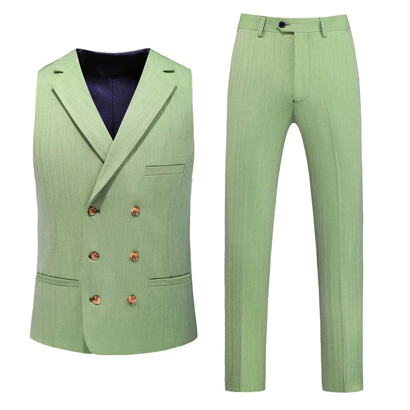 27 Colors ( Blazer + Vest + Pants ) Boutique Fashion Plaid Formal Office Business Mens Suit Three Pieces Groom's Wedding Dress