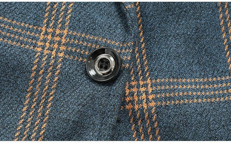 Brand Plaid Striped Business Blazers for Mens 2026 New Spring Autumn Fashion Casual Suit Jacket Men Interview Coat