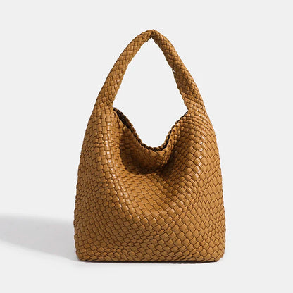 Designer Hand knitting bag PU Large women's Woven tote bag Mistress gift luxury bag original mark bags CasuaL side bag for women