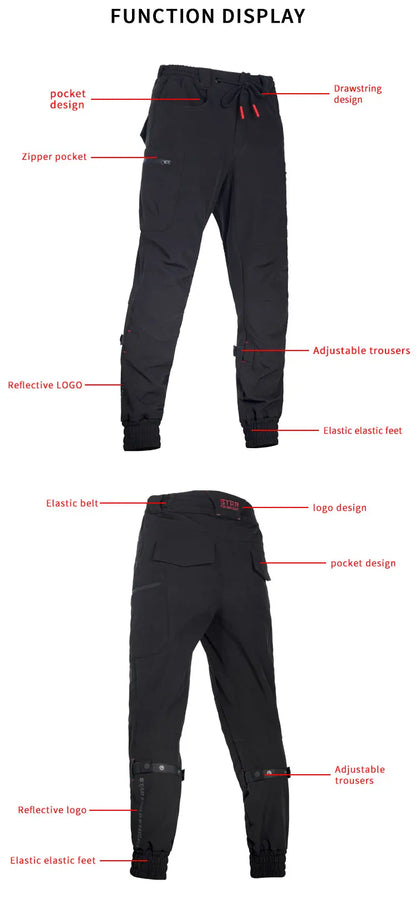 New Black Motorcycle Pants Riding Men Equipemt Summer Breathable Trousers With CE Protection Armor Wearing Gears Accessories