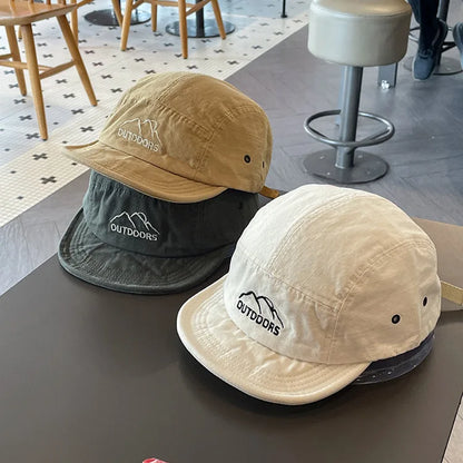 Baseball Caps for Women Short Brim Baseball Hat Men Sunshade Peaked Cap Cotton Outdoor Mountaineering Duckbill Hat Visors 모자