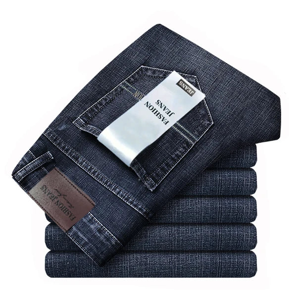2026 Brand Best Price Comfort Straight Denim Pants Men's Jeans Business Casual Elastic Male High Quality Trousers