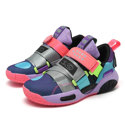 Children‘s Basketball Shoes Non-slip Breathable Training Sneakers Sport Boys Outdoor Comfortable Running Shoes