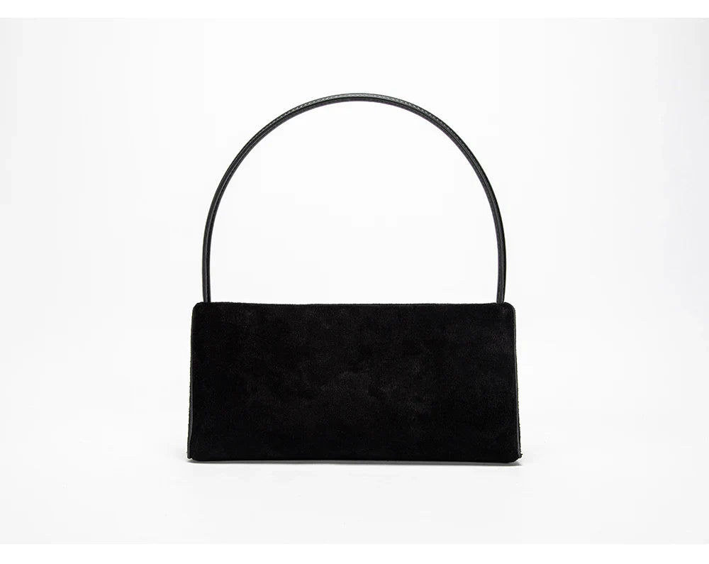 Solid Simple Classic Style Velvet Underarm Bag Elegant Fashion Design Seasonal New French Vintage Shoulder Bag