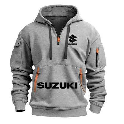 new men's hoodie, casual outdoor sports hoodie and a warm motorcycle sweatshirt for autumn and winter