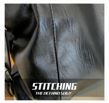 Capacity Black Shoulder Bags For Women Large Shopper Bag Solid Color Soft Leather Crossbody Handbag Travel Tote Bag