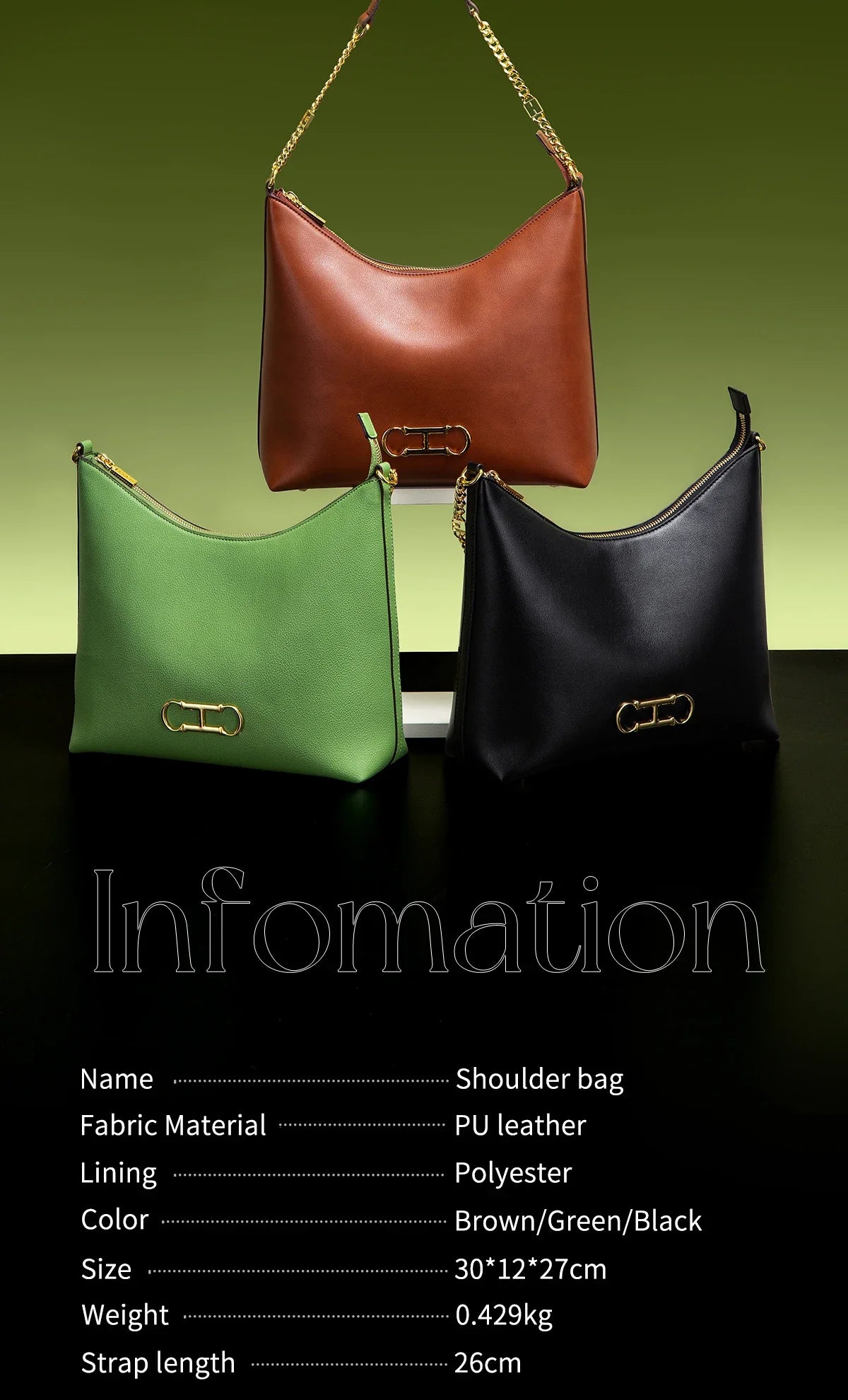 Spring New Light Green Handbag Simple Solid Color Commuter Storage Bag Women's Tote Bag