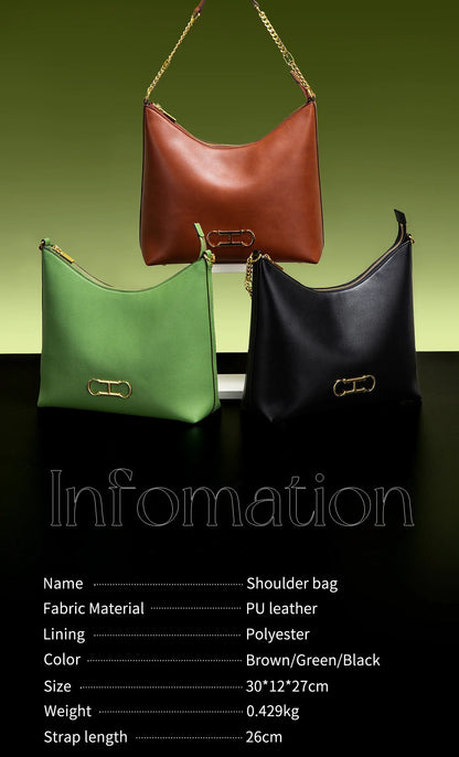 Spring New Light Green Handbag Simple Solid Color Commuter Storage Bag Women's Tote Bag