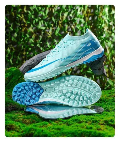 New Men Football Boots Match Indoor Breathable Ultralight Grass Cleats Soccer Shoes Long Spikes Sneakers Training Drop Shipping