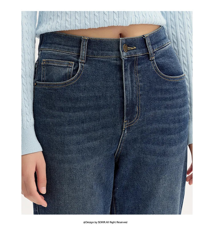 Jeans Women Minimalist Pants Autumn 2025 New Versatile Tapered Trousers