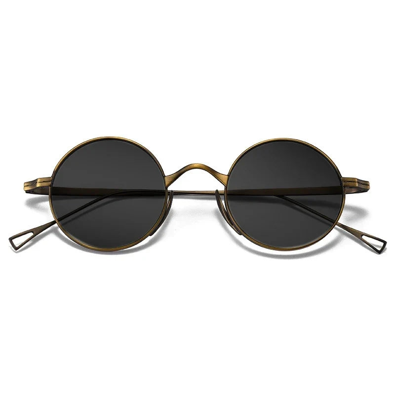 Ultra Light Pure Titanium Myopia Sunglasses Men Vintage Designer Small Round Frame Sunglasses Women Retro Luxury Brand Eyewear