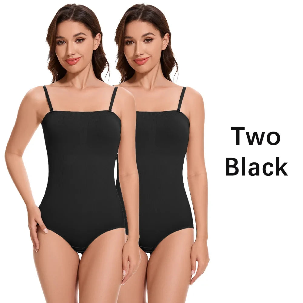 Slimming Strapless Bodysuit Off Shoulder Women Shorts Shapewear Tummy Control Body Shaper Sexy Fajas Underwear Bodysuits