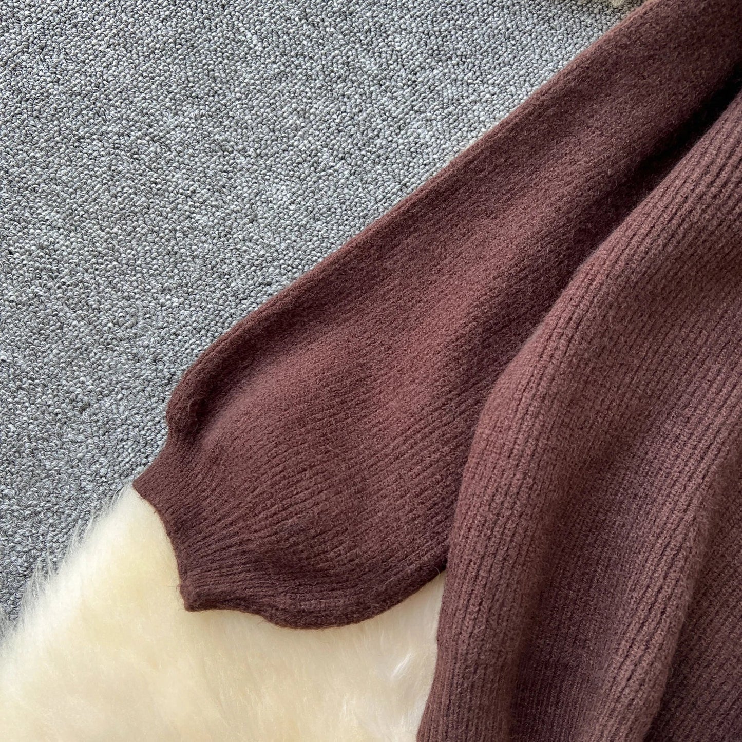 Autumn Casual Two Pieces Sets Women O-Neck Loose Knitting Top+Elastic Waist Large Swing Skirt Basic Korean Winter Sets