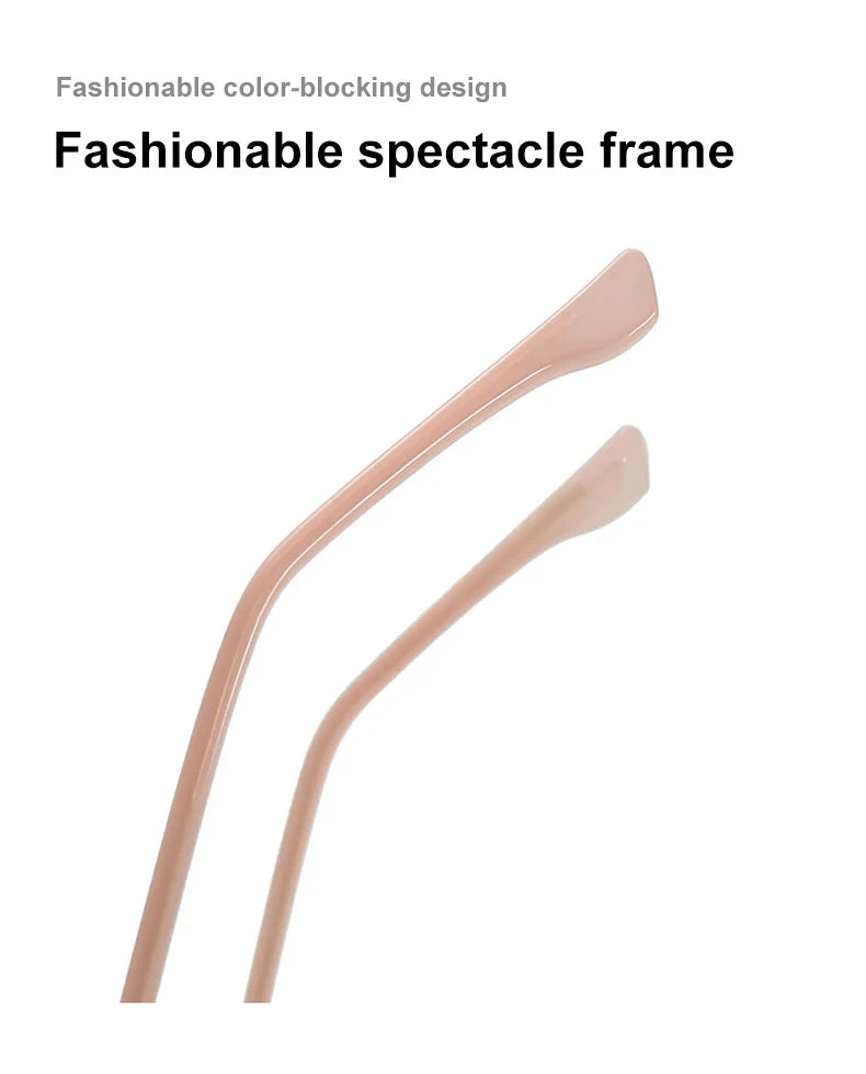 New Fashion Simple Cat's Eye Personalized Frame Design Women's Anti-Blue Light Reading Glasses Customizable Prescription