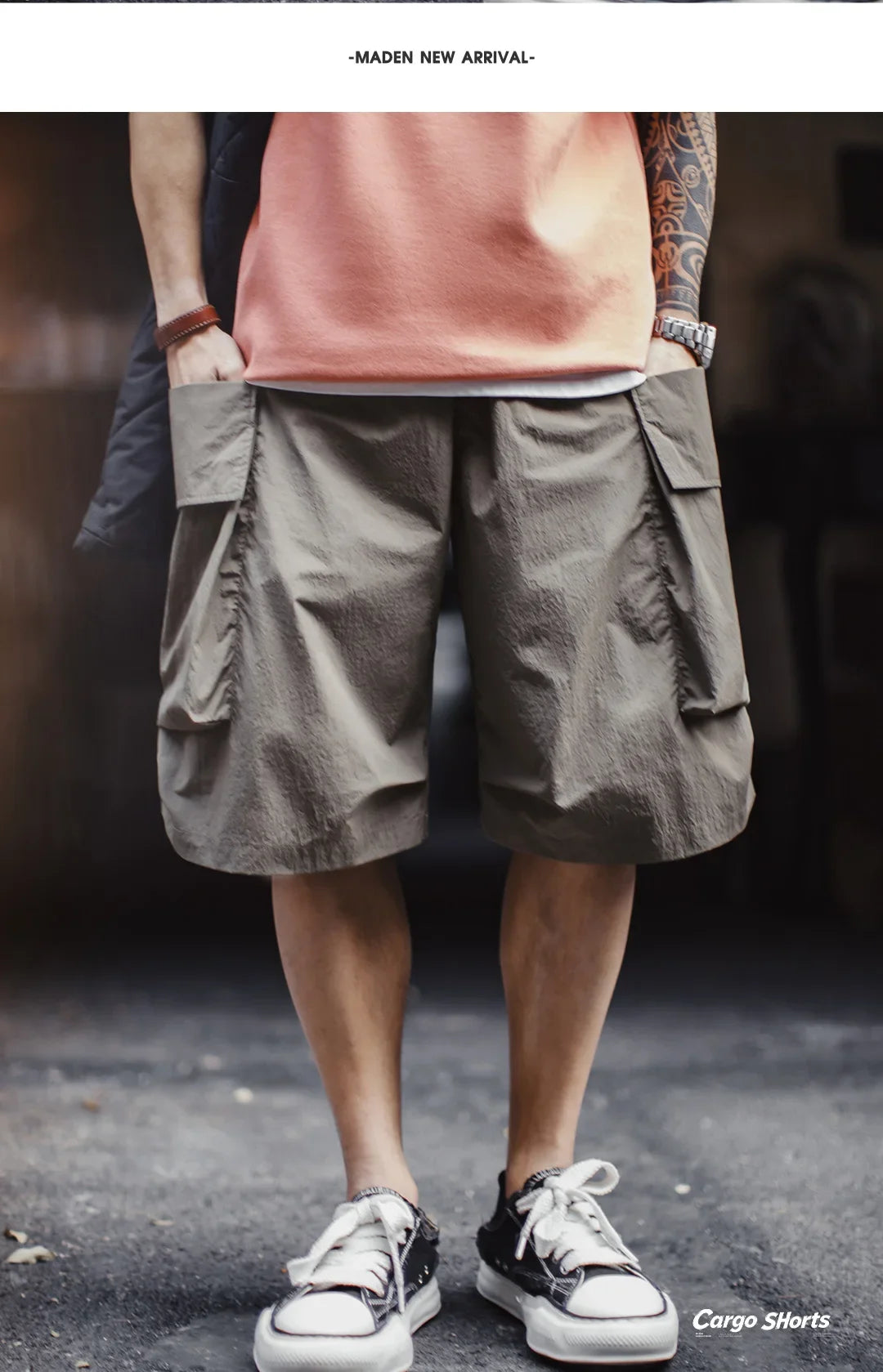 2026 New American Retro Mountain Lightweight A-line Shorts Men Big Pocket Functional Straight Leg Summer Pants Cargo Pants