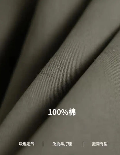 Men Pant Trousers Business Pure Cotton Casual Double Pleated High Waist Breathable Casual Formal Pants Men Social Trousers