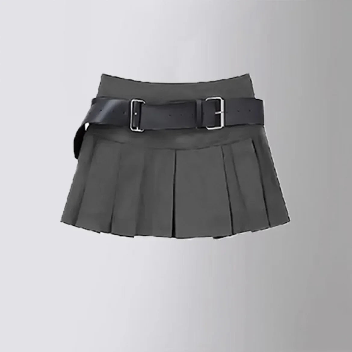 Girls Pleated Skirt Brown Casual All-match Cargo Skirt for Kids 3-13 Years Children Short A-line High Waist Tutu Skirt with Belt
