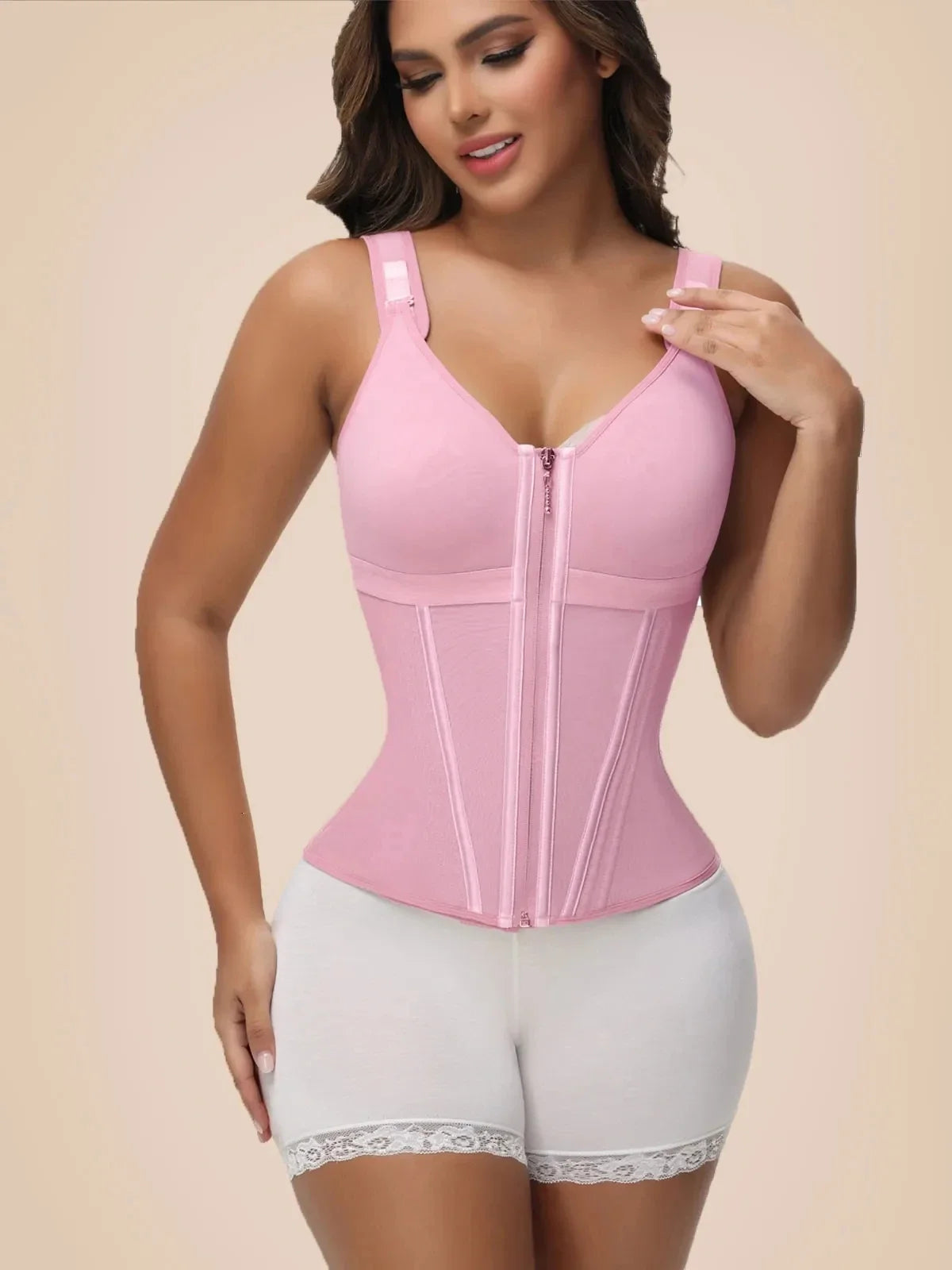 Waist Trainer Corset for Women Tummy Control Sport Workout Body Shaper Vest Steel Boned Overbust Bustier Top
