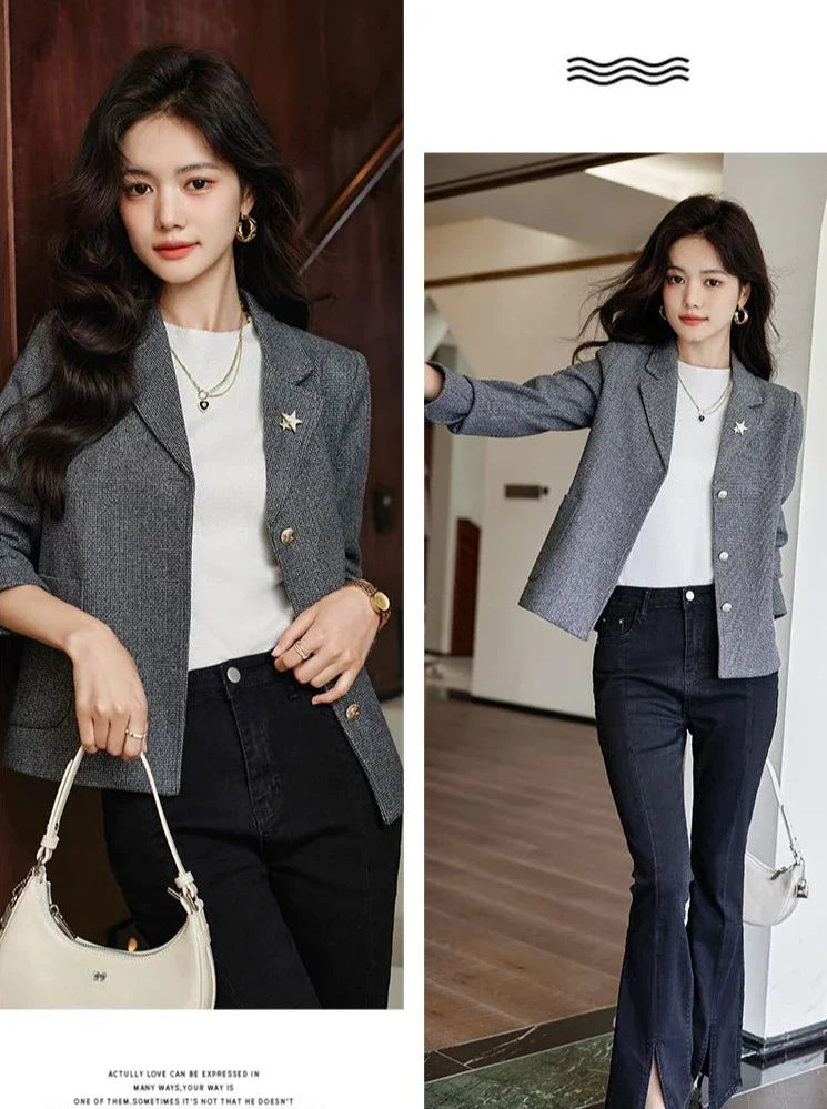 Long Sleeve 2025 New Arrivals Solid Outerwear Casual In Promotion Women's Blazers Korean Fashion Bring Female Coats and Jackets