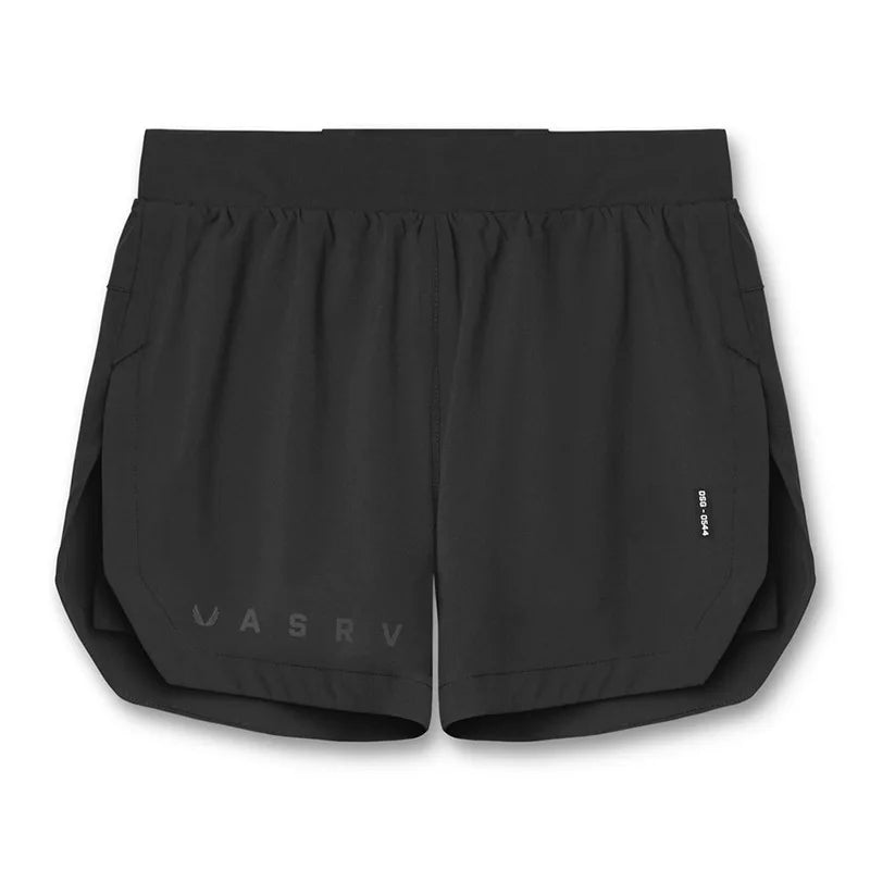 Mens Gym 2 in 1 Jogger Sport Short Pants Man Quick Dry Running Workout Basketball Shorts Male Gym Fitness Sweatpant Bottoms