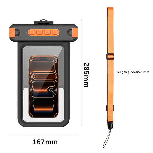 IP68 10M Bluetooth Waterproof Mobile Phone Pouch Underwater Dry Bay Case Outdoor Sports for Swimming Diving Floating