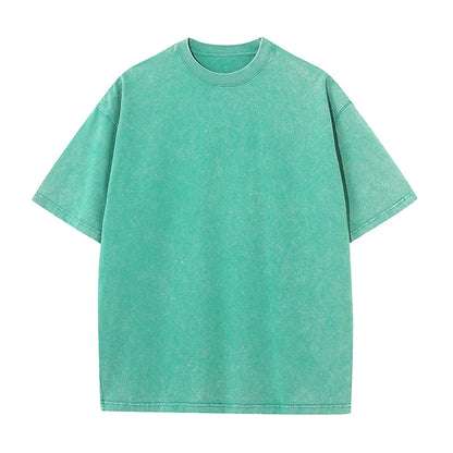 100% Cotton T-shirt Custom Logo Street Trend Short Sleeve T-shirt Embroidery Design European American Size Tops Printing Pattern