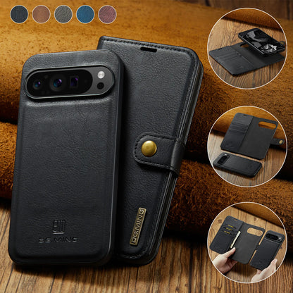 For Google Pixel 6 7 8 9 10 Pro XL/Pixel 5A 6A 7A 8A 9A Magnetic Detachable Cover 2in1 Flip Leather Wallet Phone Case