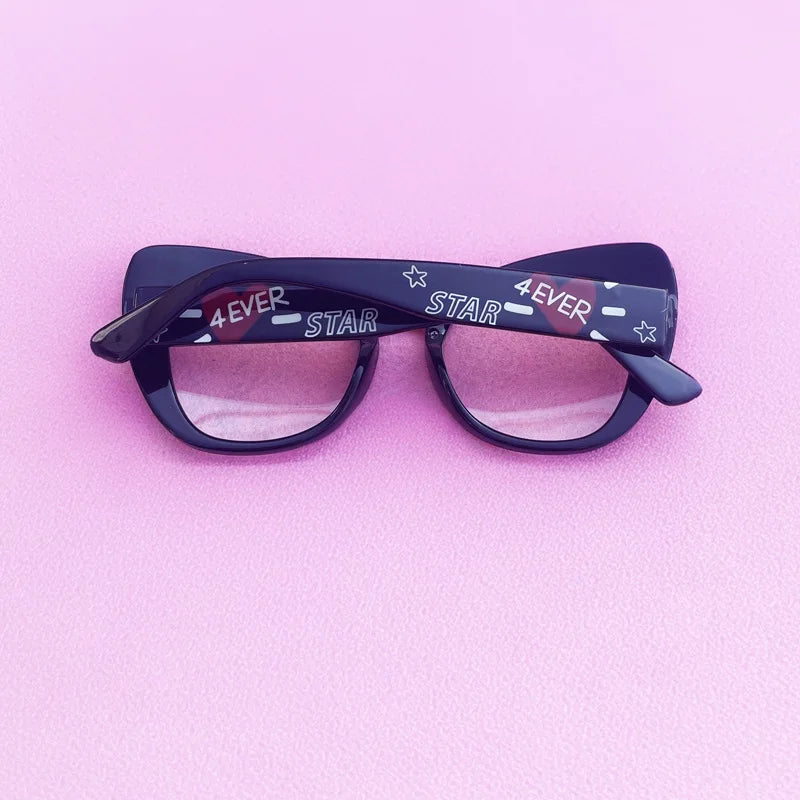 Ins 2025 New Hand-drawn Graffiti Sunglasses Unique Text Personality Fashion Sun Glasses Women Men Cat Eye Gafas De Sol UV400