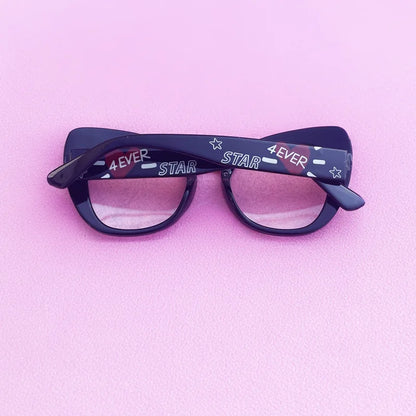 Ins 2025 New Hand-drawn Graffiti Sunglasses Unique Text Personality Fashion Sun Glasses Women Men Cat Eye Gafas De Sol UV400