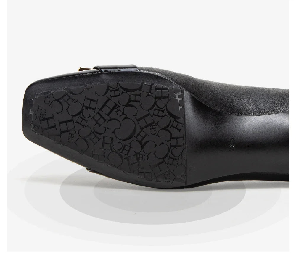 Women's High Heels 2026 New High Quality Sheepskin Black High Heels Commuting Evening Shoes