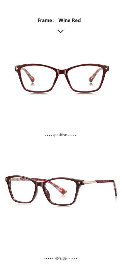 Fashion Personalized Geometric Simple Design Women's Anti-Blue Light Reading Glasses Men Customizable Prescription LS222