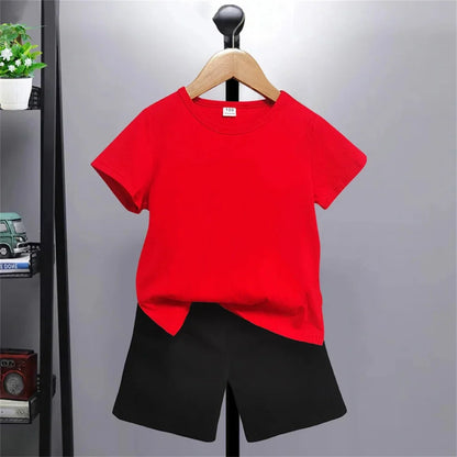 Children car emblem Clothes T-shirt Fashion Short-Sleeved+Shorts Summer Boy Girl Toddler 3-12Years Casual Brand O-collar Set