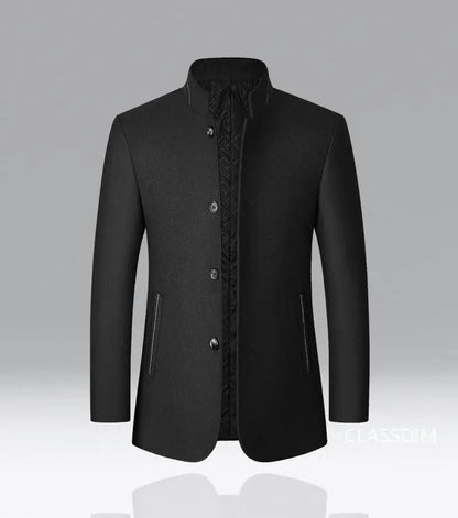 New Spring Men Cashmere Blazers Suits Jackets Stand-up Collar Business Casual Suits Coats Male Slim Fit Blazers Jackets Coats 4X
