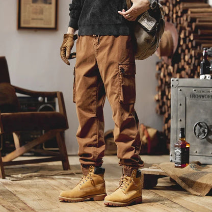 Joggers Cargo Pants Mens Casual Hip Hop Multi-Pocket Male Trousers Sweatpants Streetwear Techwear Tactical Khaki Pants BLW9106