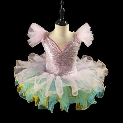 Summer Ballet Dance Dress Girl Stage Tutu Girls Dresses Costume Baby Clothing Robe Fille Kids Outfit Vestidos Children's Day