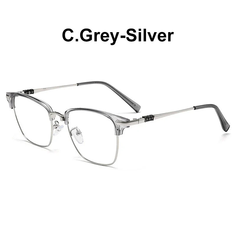 Classic Men's Square Frames Personalized Business Blue Light Blocking Can Be Customized Reading Glasses Myopic K002