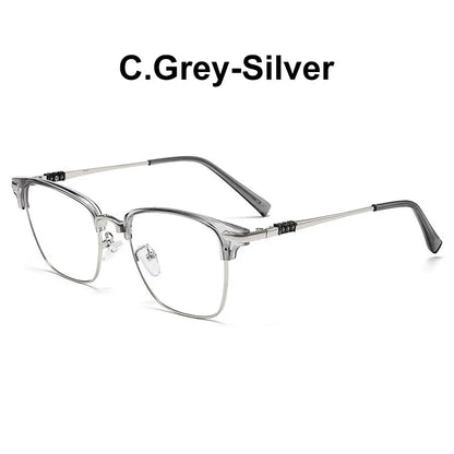 Classic Men's Square Frames Personalized Business Blue Light Blocking Can Be Customized Reading Glasses Myopic K002