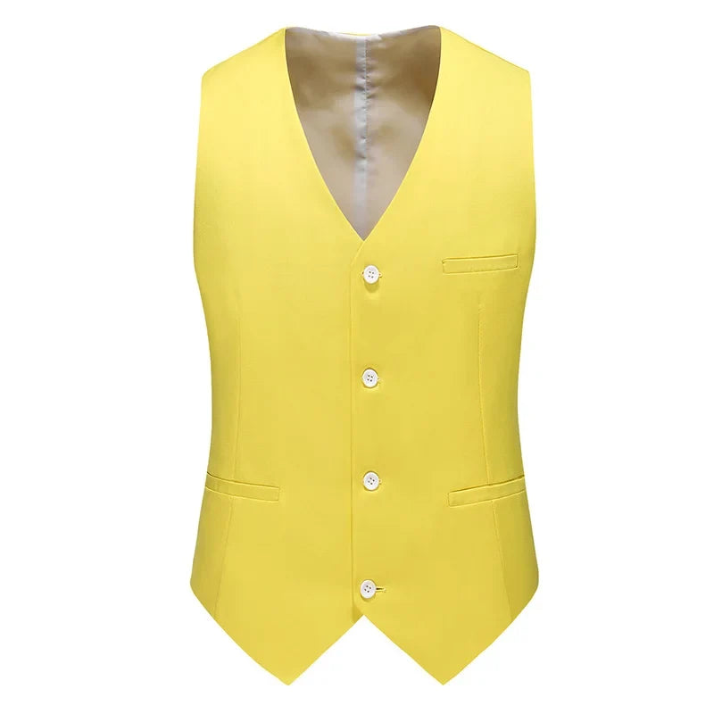 Vest for Men 17 Colors Solid Color Slim Single Breasted Waistcoat Business Fashion Casual High Quality Men Clothing Suit Vests