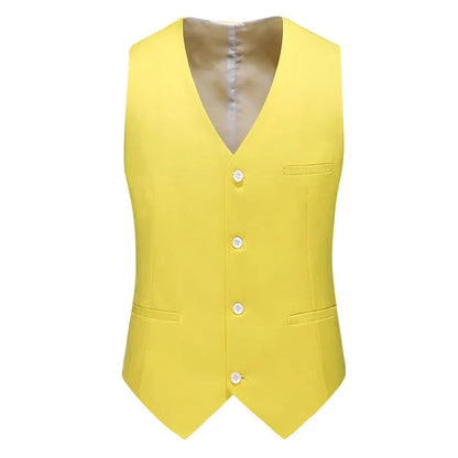 Vest for Men 17 Colors Solid Color Slim Single Breasted Waistcoat Business Fashion Casual High Quality Men Clothing Suit Vests