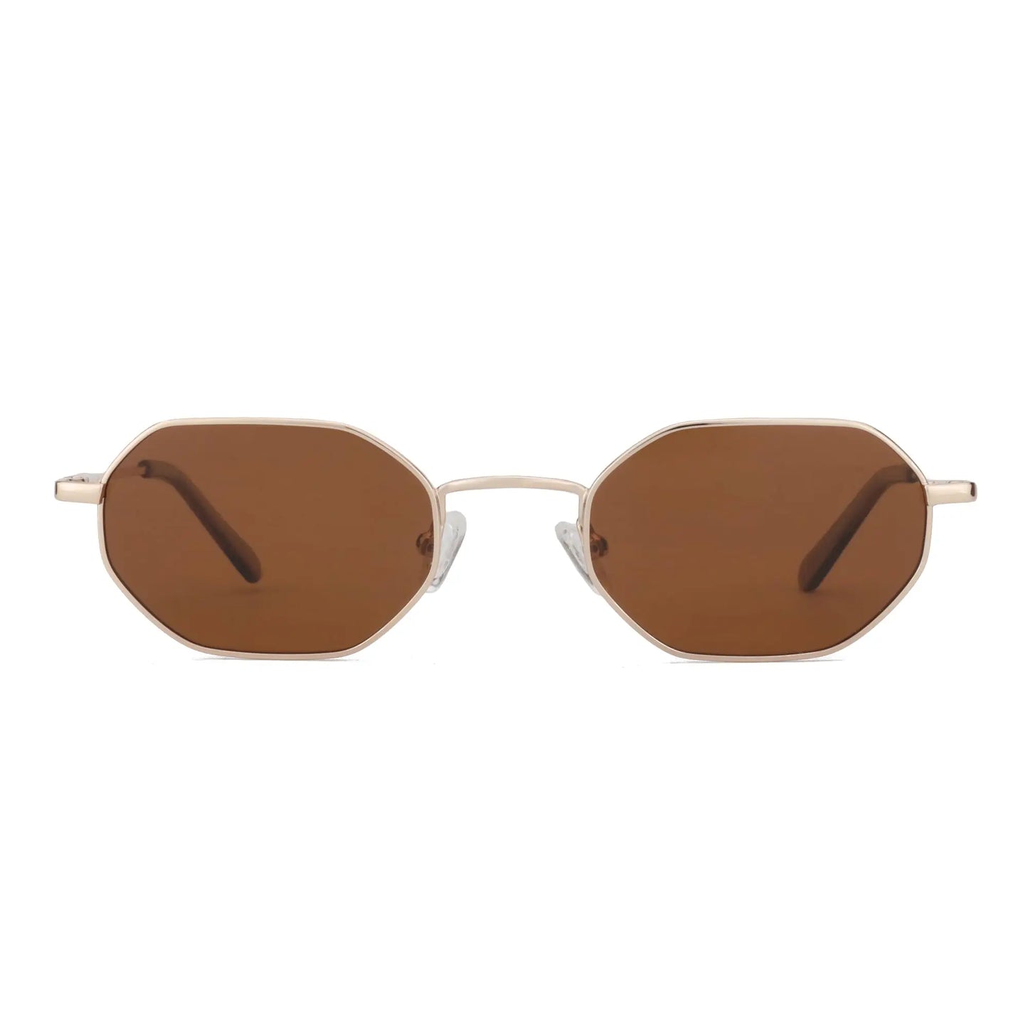 Retro Small Polygon Polarized Sunglasses Women Metal UV400 Sun Glasses Men Anti-Glare UV400 Goggles Driving Eyewear