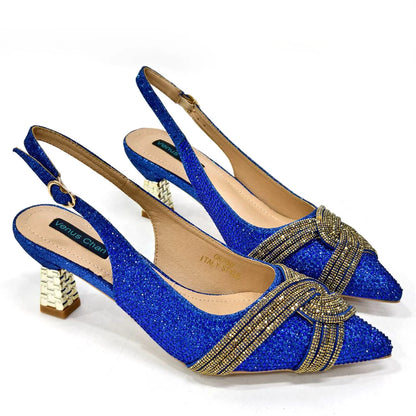 Black Hollow Design With Pointed Shoes And Fashion Three-Dimensional Bag Cozy Rhinestones Are Suitable For Parties