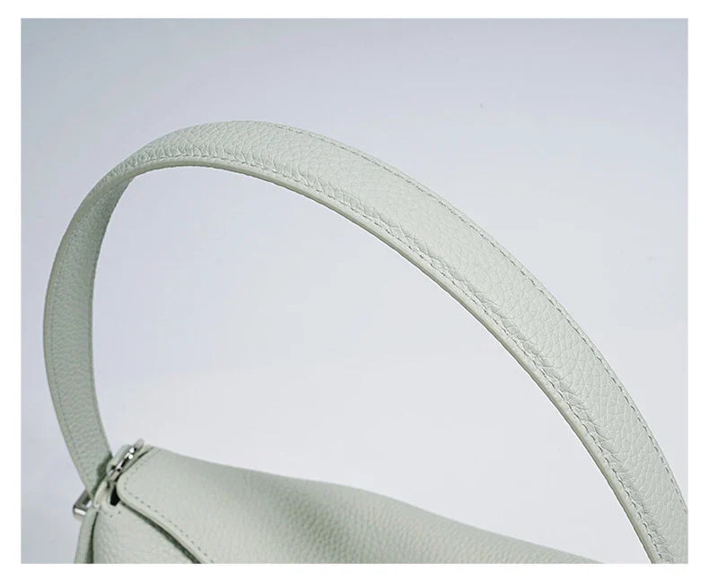 Minimalist Lady Soft Genuine Leather Pillow Crossbody Bag Women's Convertible Shoulder Bags 2026 New Chic Solid Color Handbag