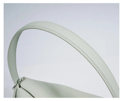 Minimalist Lady Soft Genuine Leather Pillow Crossbody Bag Women's Convertible Shoulder Bags 2026 New Chic Solid Color Handbag