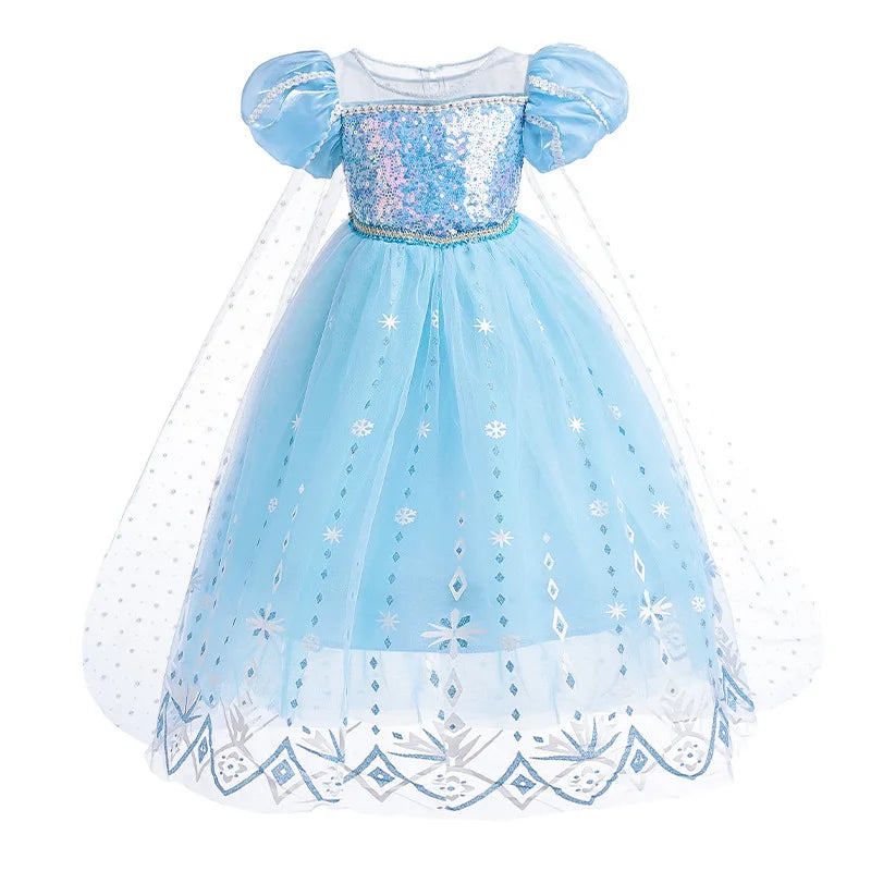 Kids Princess Dress Variety Set for Girl Cosplay Halloween Birthday Party Costume Gown 2-8Y Vestido Girls Birthday Gifts