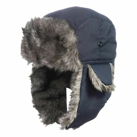 Men's Winter Waterproof Ski Hat: Russian Aviator Earflap, Trapper Warm Outdoor Cap