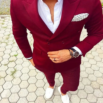 CustomizedNew Black And Red Men Suit Wedding Party Formal Groom Groomsman Prom Business Male Tuxedos 3 Piece Set Jacket Vest Pan