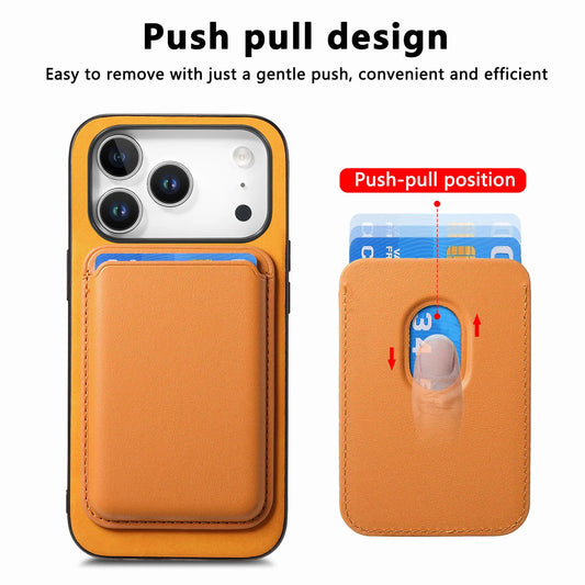 2 in1 Detachable Magnetic Cards Solt Wallet Leather Case For iPhone 17 Pro Max 16 Plus 15 14 13 12 11 17air 16E Push Pull Cover