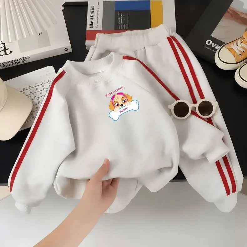 Printed Spring  Grils Clothing Sets Kids Fashion Sport Hoodies and Long Pant Two Piece Set Child Casual Tracksuit New